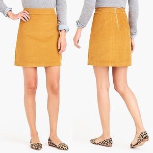 NWT J. Crew camel corduroy skirt, size 12